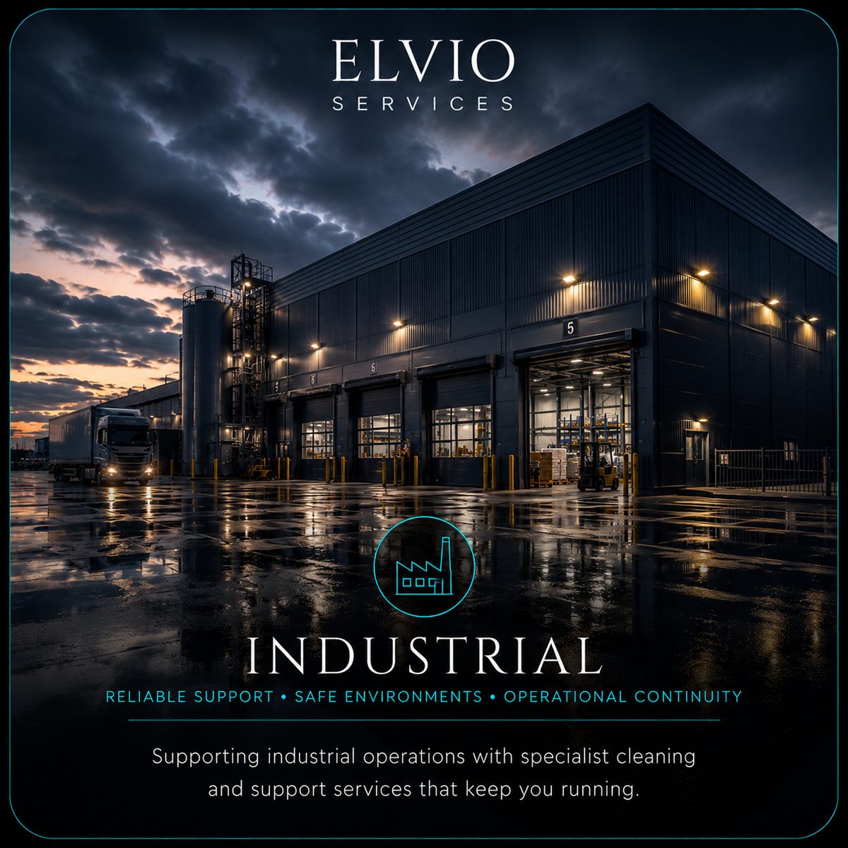 Elvio Services industrial and warehouse maintenance and specialist cleaning support