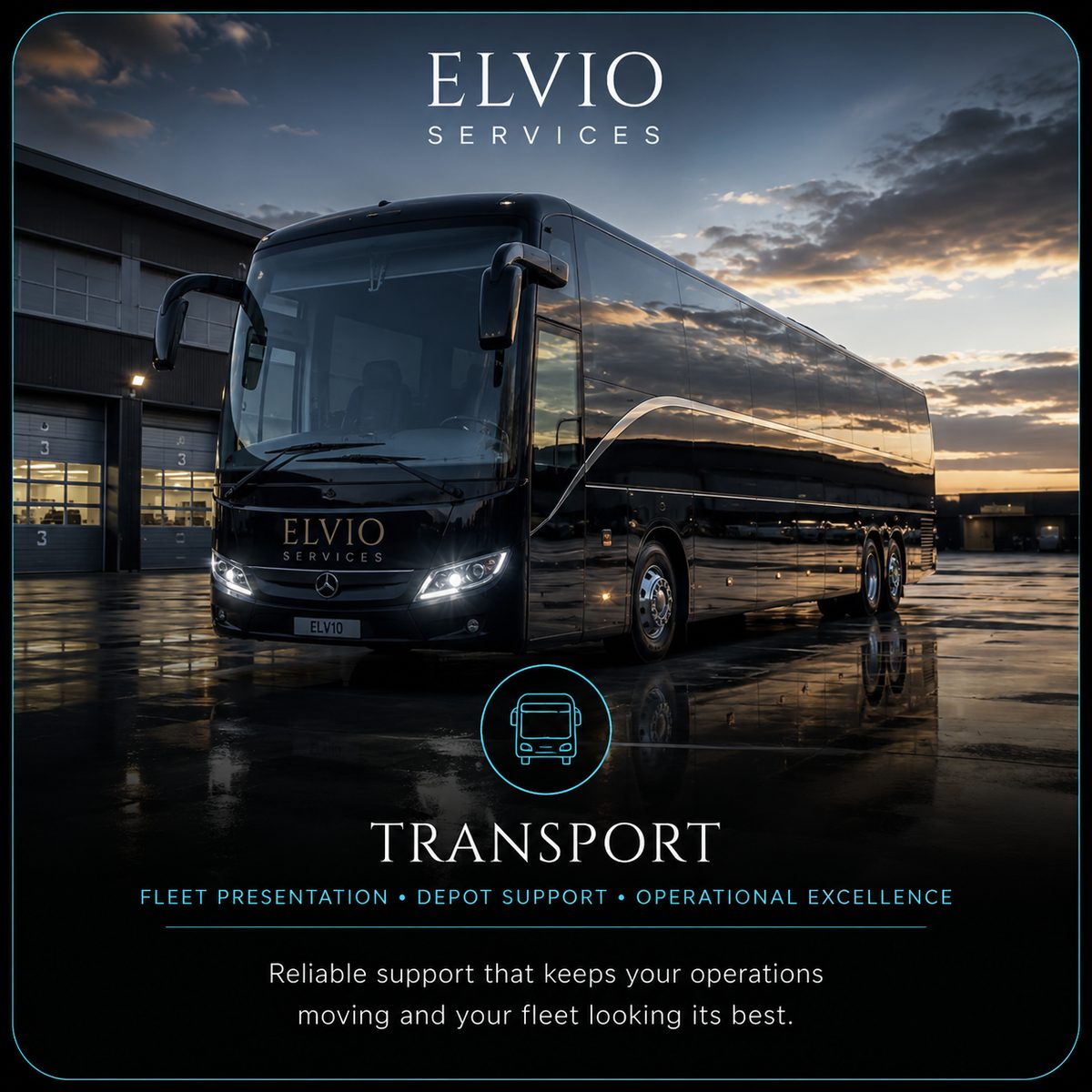 Elvio Services transport fleet presentation and depot support