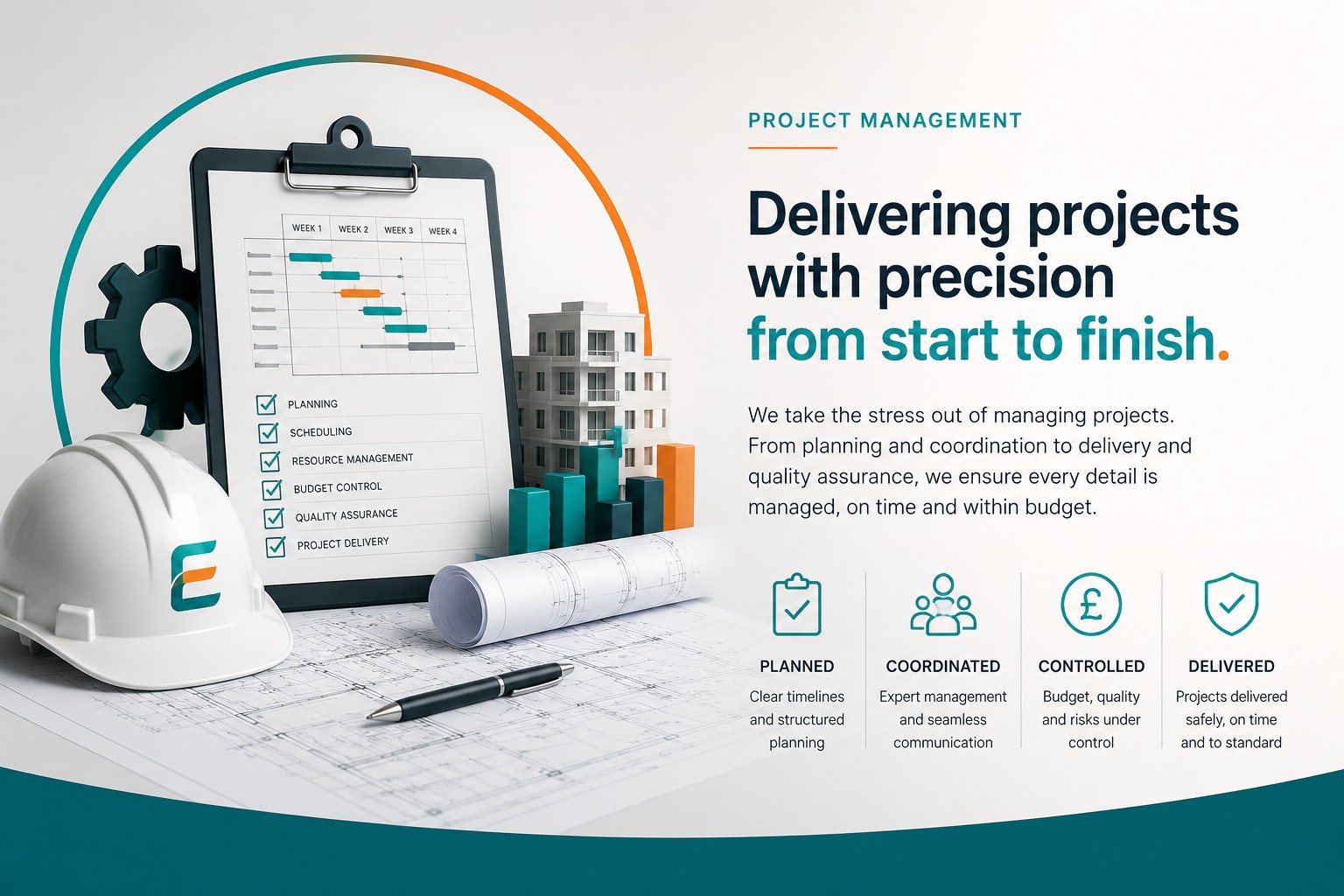 Project planning, programme control and quality assurance for a property project